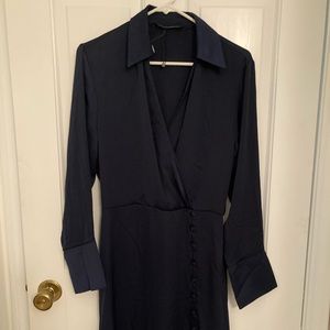 NWOT Zara Dark Blue Dress